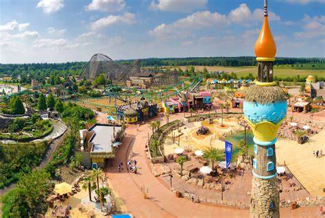 kaart met top Nederlandse pretparken