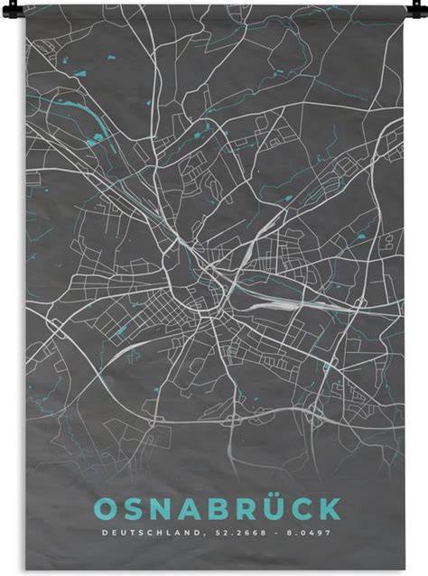 kaart van Osnabrück en omgeving